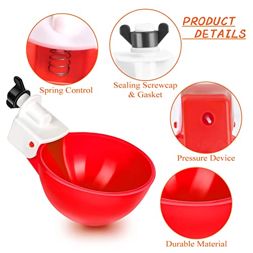 5 Pièce Abreuvoirs Automatiques Kit DIY Abreuvoir Poules Abreuvoir Poule avec scie à Trou de pour Poussins Canards Oies Dindes ou Lapins – Image 3