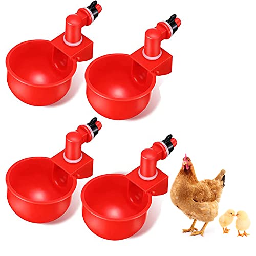 4 pcs,Abreuvoir Poules,Volaille Automatique Abreuvoir ,Abreuvoirs Automatiques De Poulet ,Outil D’Abreuvement pour Volaille,Convient Aux Oiseaux, Volailles, Pigeons, Poulets, Canards