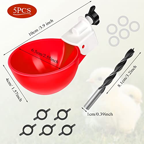 5 Pièce Abreuvoirs Automatiques Kit DIY Abreuvoir Poules Abreuvoir Poule avec scie à Trou de pour Poussins Canards Oies Dindes ou Lapins – Image 2