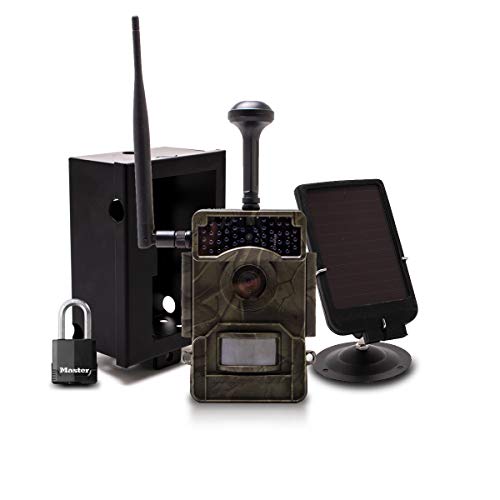 Caméra de Chasse HD 1080P IR Invisible GPS GSM 4G Alerte Push Envoi Photo et vidéo sur Application iOS et Android Serveur Cloud e-Mail et FTP avec Batterie Solaire et Box antivandale