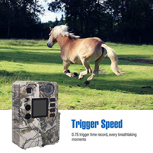(BolyGuard Caméra Chasse Piege Photographique 18MP 720P Camera Vision Nocturne Apareille Photo LCD 1,4″ étanche IP66 pour l’extérieur et la Sécurité De La MaisonSD Incluse 32 Go + Batterie) – Image 4