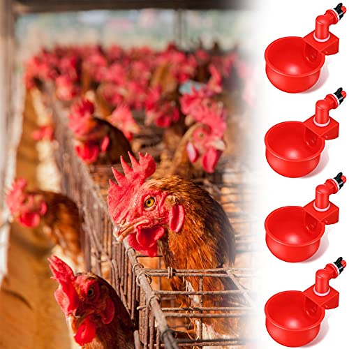 4 pcs,Abreuvoir Poules,Volaille Automatique Abreuvoir ,Abreuvoirs Automatiques De Poulet ,Outil D’Abreuvement pour Volaille,Convient Aux Oiseaux, Volailles, Pigeons, Poulets, Canards – Image 4