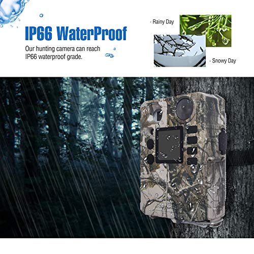 (BolyGuard Caméra Chasse Piege Photographique 18MP 720P Camera Vision Nocturne Apareille Photo LCD 1,4″ étanche IP66 pour l’extérieur et la Sécurité De La MaisonSD Incluse 32 Go + Batterie) – Image 7