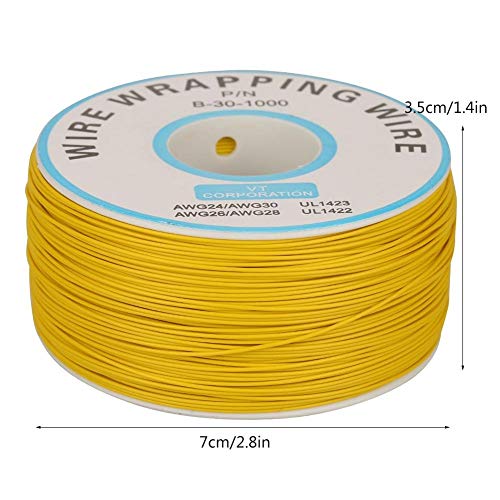 200m Rouleau de Câble Électrique 0.25mm 30AWG 80℃ Wire Test Wrapping Câble Electrique de Cuivre Etamé Isolant pour le Test Electronique de Carte MèRe – Image 2