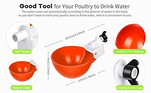 5 pcs, Abreuvoir Poules, Abreuvoir Automatique Poule Kit, Abreuvoirs Automatiques De Poulet, Convient Aux Oiseaux, Volailles, Pigeons, Poulets, Canards – Image 4