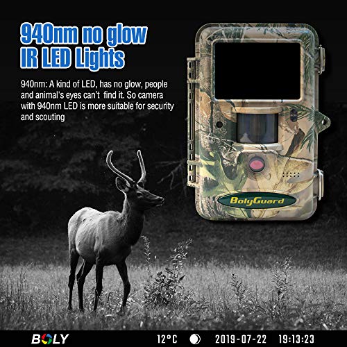 Bolyguard 36MP 1080P Camera de Chasse Surveillance Infrarouge 36MP 1080P Vision Nocturne Étanchéité à la Norme IP66, LED de 940nm, Caméra de Jeu Nocturne Infrarouge Activé par Le Mouvemen – Image 4