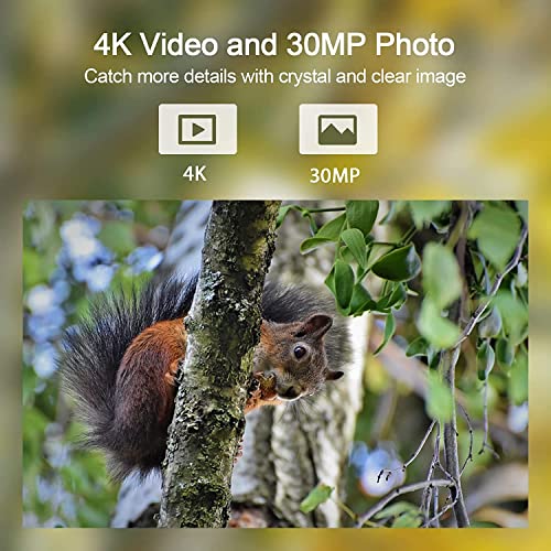 Camera de Chasse Solaire WiFi 4K 30FPS 46MP, Bluetooth Camera Chasse Infrarouge Batterie Rechargeable Intégrée, Caméra de Chasse Nocturne Étanche IP66 Grand Angle 120° Vitesse de Dclenchement 0,1s – Image 3