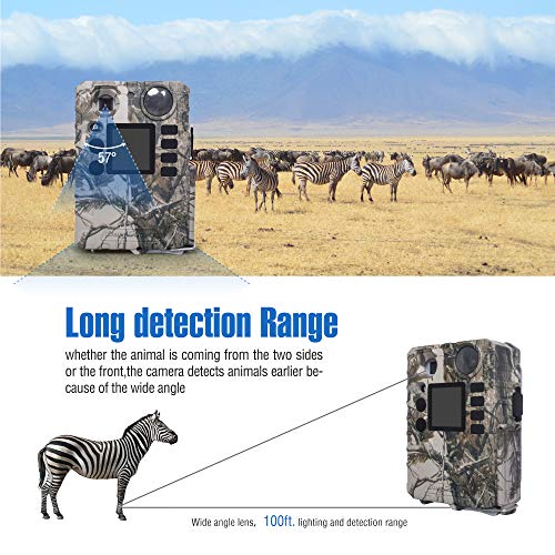 (BolyGuard Caméra Chasse Piege Photographique 18MP 720P Camera Vision Nocturne Apareille Photo LCD 1,4″ étanche IP66 pour l’extérieur et la Sécurité De La MaisonSD Incluse 32 Go + Batterie) – Image 6