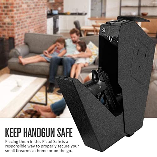 3 en 1 Coffres-Forts pour Armes à Feu (Empreintes Digitales/Serrure à Clé/Code NuméRique), Coffre-Fort pour Arme De Poing Unique, Support pour Arme De Poing sous Une Tabl – Image 4