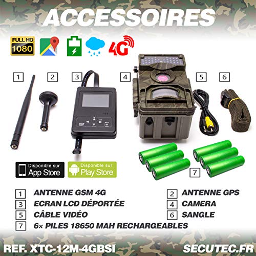 Caméra de Chasse HD 1080P IR Invisible GPS GSM 4G Alerte Push Envoi Photo et vidéo sur Application iOS et Android Serveur Cloud e-Mail et FTP avec Batterie Solaire et Box antivandale – Image 6