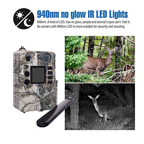 Bolyguard Caméra de Chasse 18MP 720P Caméra de Faune Caméra de Gibier à Détection de Nuit sans Brillance 940nm IR LEDs Intervalle de Temps Minuterie Etanchéité IP66 – Image 6