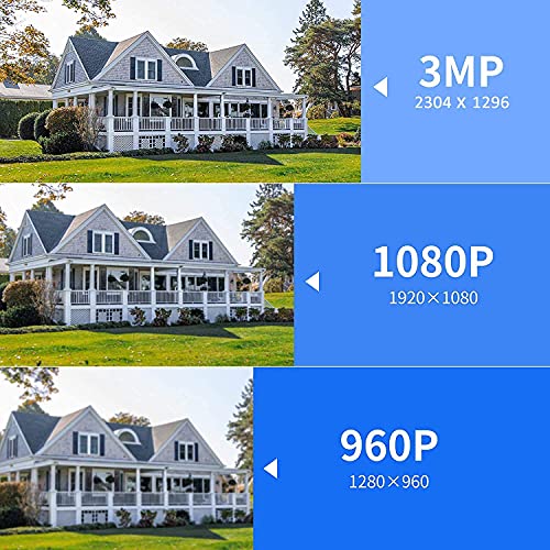 【PTZ+5MP】 Kit Caméra de Surveillance WiFi Extérieure,20M Vision Nocturne Colorée,Hiseeu Kit Vidéo Surveillance 10CH NVR 1To HDD et 4X5MP Caméra, Détection Mouvement,Audio 2 Voies,Alarme Son Lumieuse – Image 4