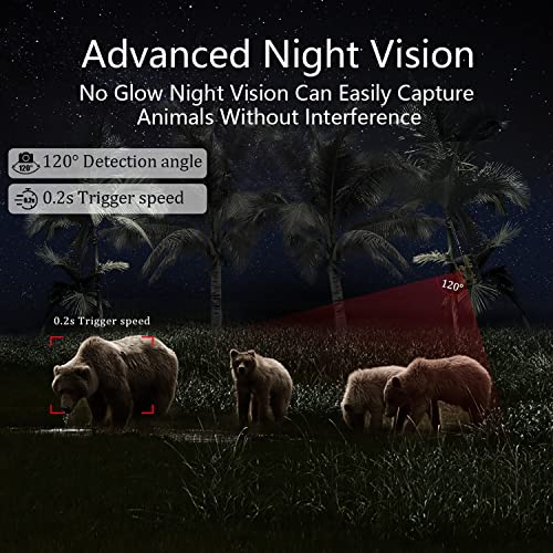 4G/LTE Caméra de Chasse 30MP 4K Vidéo, Lithium 5000mAh, Camera de Chasse Vision Nocturne avec App Gratuite Carte SIM, Vidéo en Temps Réel, Vitesse de Déclenchement 0,2s,Détecteur de mouvement 120° – Image 6
