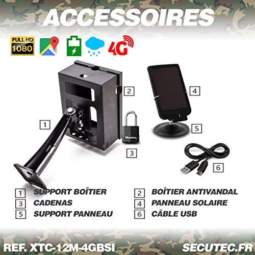 Caméra de Chasse HD 1080P IR Invisible GPS GSM 4G Alerte Push Envoi Photo et vidéo sur Application iOS et Android Serveur Cloud e-Mail et FTP avec Batterie Solaire et Box antivandale – Image 9