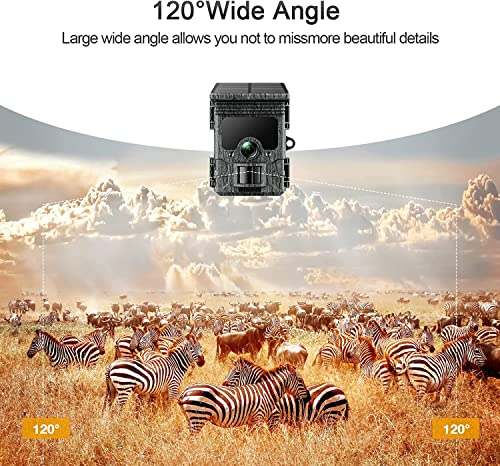 Camera de Chasse Solaire WiFi 4K 30FPS 46MP, Bluetooth Camera Chasse Infrarouge Batterie Rechargeable Intégrée, Caméra de Chasse Nocturne Étanche IP66 Grand Angle 120° Vitesse de Dclenchement 0,1s – Image 6