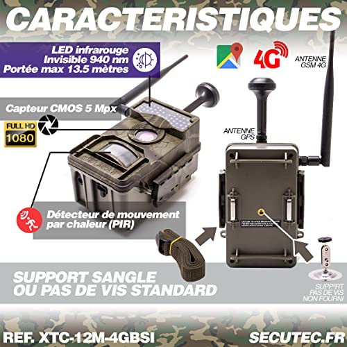 Caméra de Chasse HD 1080P IR Invisible GPS GSM 4G Alerte Push Envoi Photo et vidéo sur Application iOS et Android Serveur Cloud e-Mail et FTP avec Batterie Solaire et Box antivandale – Image 3