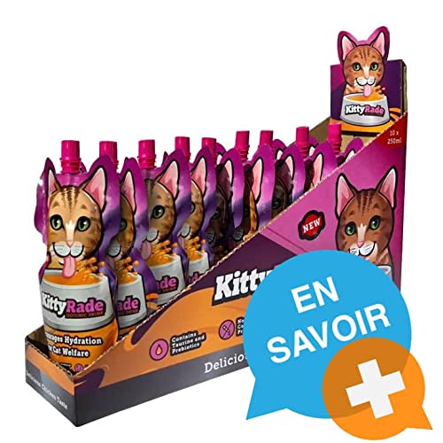 Boisson pour Chat | hydratante Isotonique Prébiotique Appétente | ACTI VET Plus Sante | Encourage Les Chats à Boire, Temps Chaud, Transition Alimentaire – KittyRade (Gourdes 250ml en Pack) – Image 6