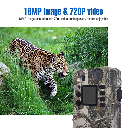 (BolyGuard Caméra Chasse Piege Photographique 18MP 720P Camera Vision Nocturne Apareille Photo LCD 1,4″ étanche IP66 pour l’extérieur et la Sécurité De La MaisonSD Incluse 32 Go + Batterie) – Image 3