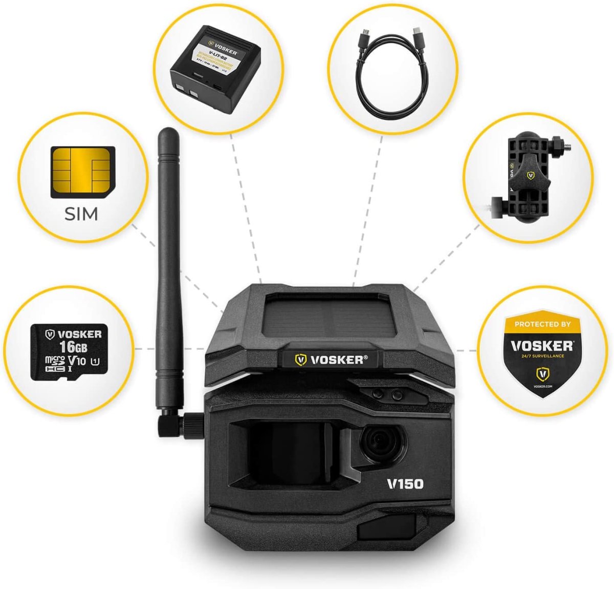 Caméra de Surveillance cellulaire extérieure sans Fil à énergie Solaire 4G-LTE | Résistante aux intempéries – VOSKER V150 – Image 3