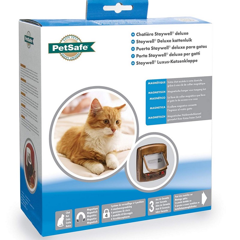 420SGIFD Porte chatière magnétique Staywell 4 positions (DELUXE BOIS) – Image 6